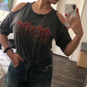 AC/DC cold shoulder t shirt
